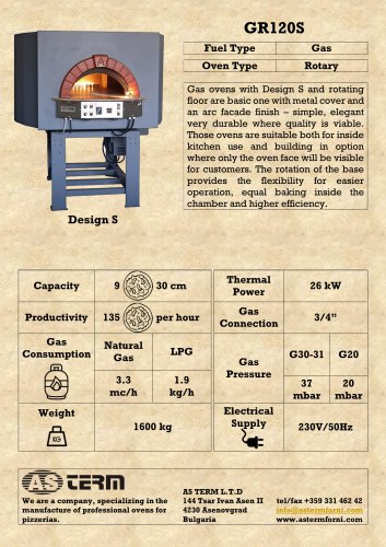 Gas Rotary Oven: GR120S