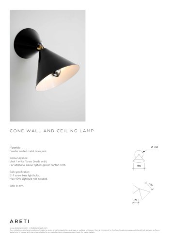 Cone wall lamp