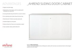 AHREND SLIDING DOOR CABINET