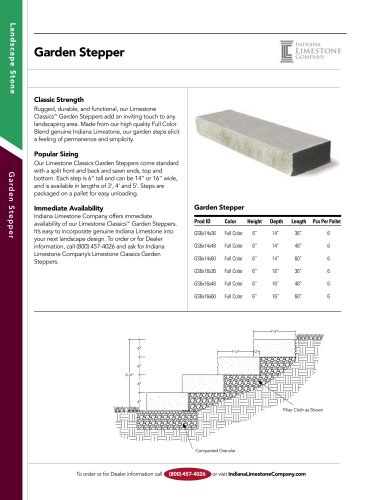 FINISHED GOODS & LANDSCAPE MATERIALS:Garden Stepper