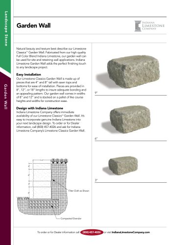 FINISHED GOODS & LANDSCAPE MATERIALS:Garden Wall & Tumbled Edging