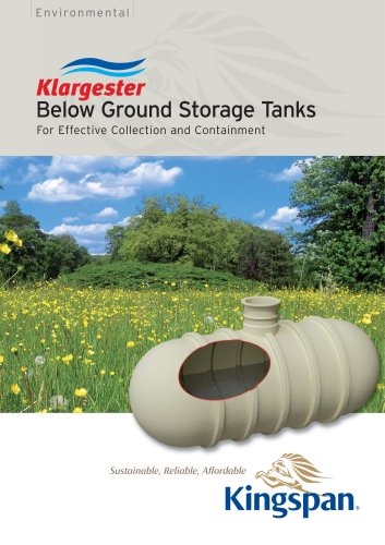 Below Ground Storage Tank Brochure