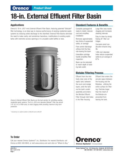 External Effluent Filter Basin