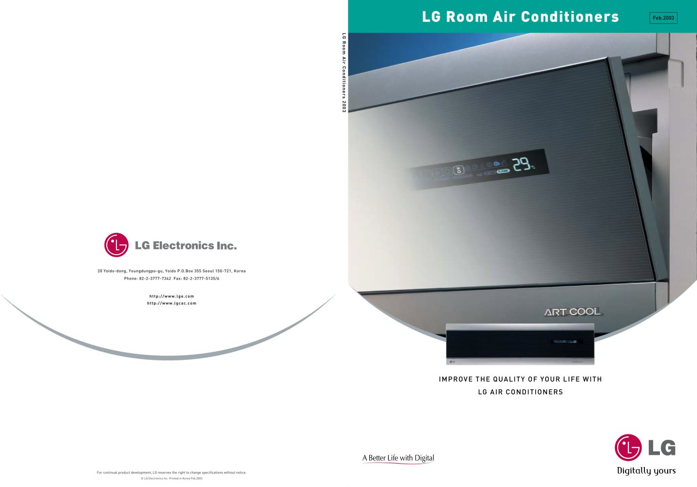 Air Conditioner Single-Split Wall Mounted Type - LG Electronics