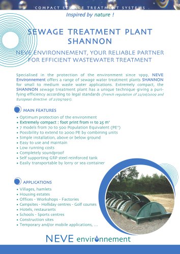 WAGE TREATMENT PLANT SHANNON