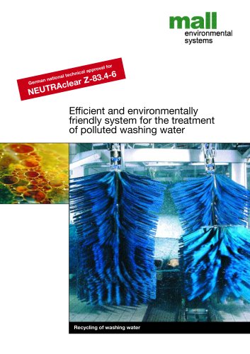 Efficient and environmentally friendly system for the treatment of polluted washing water