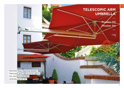 TELESCOPIC ARM UMBRELLA — Prostor P3 Prostor P4