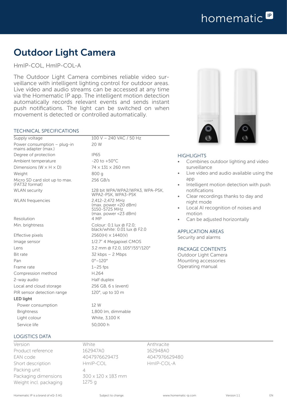 HmIP-COL, HmIP-COL-A - Homematic IP by eQ-3