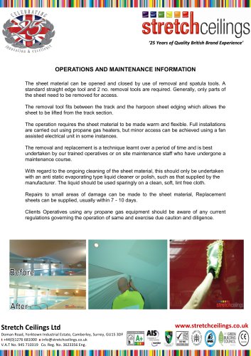 OPERATIONS AND MAINTENANCE INFORMATION