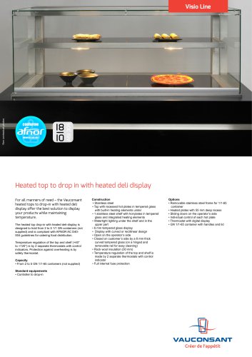 Heated top to drop in with heated deli display