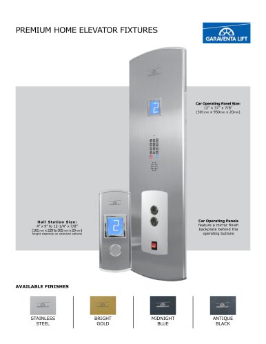 PREMIUM HOME ELEVATOR FIXTURES