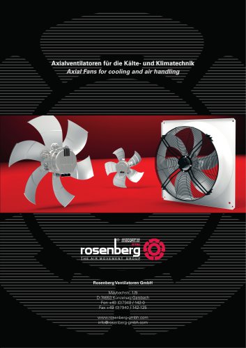 Axial fans for cooling and air handling