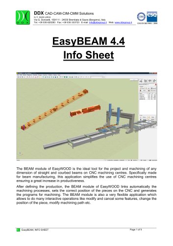 EasyBEAM 4.4 Info Sheet