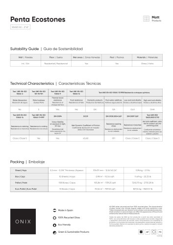 Penta Ecostones Datasheet