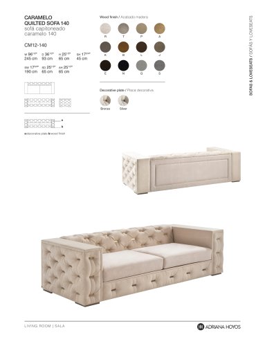 CARAMELO QUILTED SOFA 140