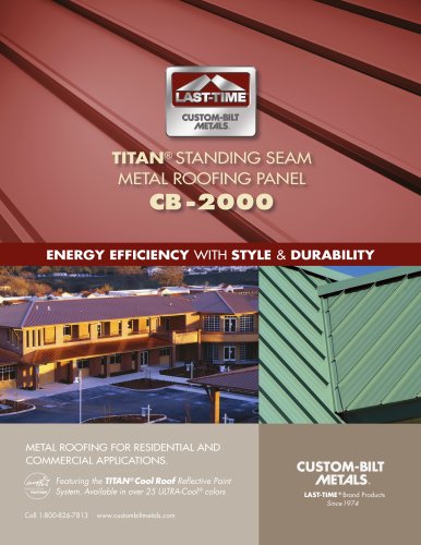  TITAN®  STANDING SEAM METAL ROOFING PANEL CB -2000