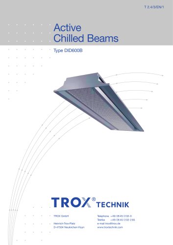 Active Chilled Beams Type DID600B