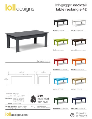 lollygagger cocktail table rectangle 42