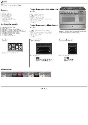 Ascot Range Cookers, Inox, Chrome , A12FF-6M/FF