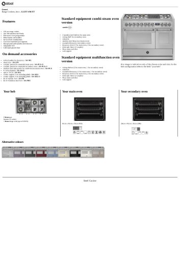 Genesi Range Cookers, Inox , G12FF-6M/FF