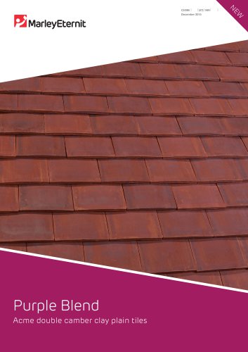 Purple Blend Acme double camber clay plain tiles