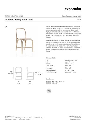 “Fontal” dining chair