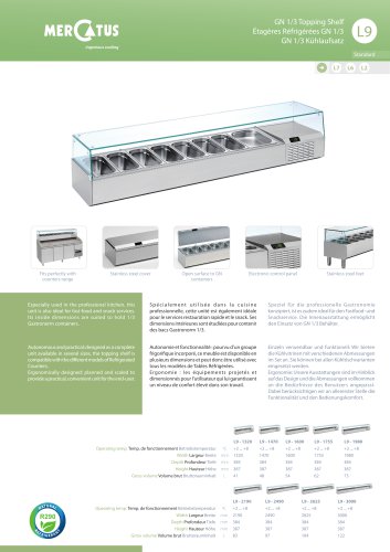 L9 GN 1/3 Topping Shelf