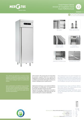 X2 Snack Freezer Cabinet