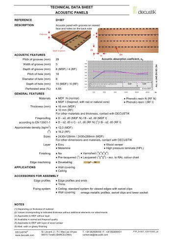 Acoustic panel D+007