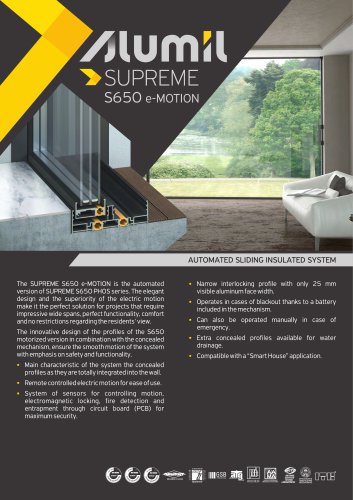 Technical Brochure SUPREME S650 e-MOTION