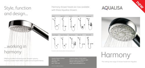 Harmony Shower Heads Brochure