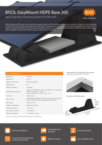 BISOL EasyMount HDPE Base 200