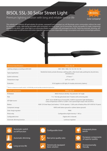 BISOL SSL-30 Solar Street Light