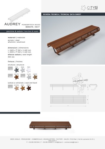 AUDREY SEAT POWDERTECH WOOD