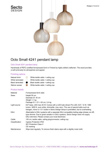 Octo Small 4241 pendant lamp