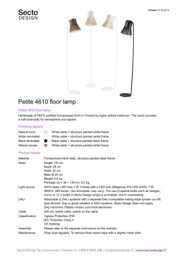 Petite 4610 floor lamp
