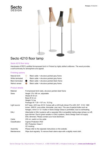 Secto 4210 floor lamp