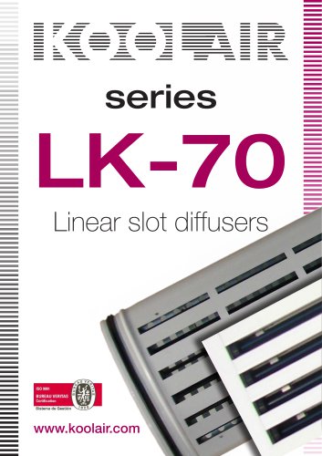 Series LK-70 Linear slot diffusers