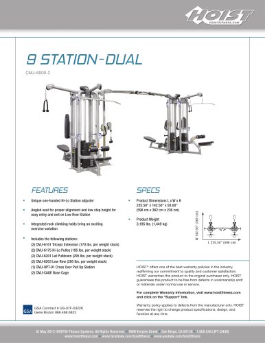 CMJ-6000-2 9 Station - Dual Pod