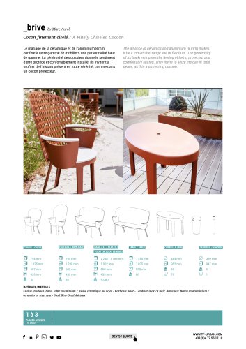 Brive | Collection of ourtdoor furniture for terraces