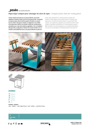TF URBAN - POSEO - desk bench