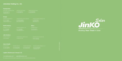 Jinko Company Brochure