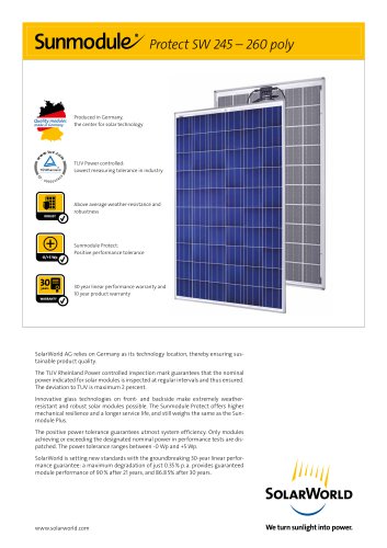 Sunmodule Protect SW 245 ? 260 poly