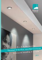Recessed and surface mounted luminaires