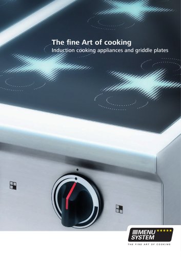 Induction cooking appliances and griddle plates