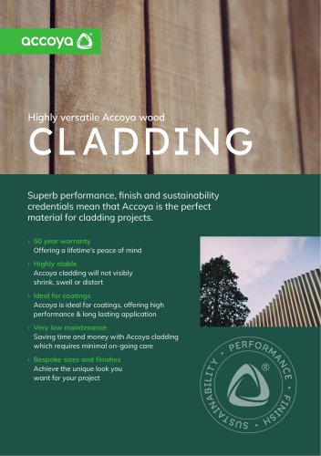 Accoya Benefits Flyer – Cladding