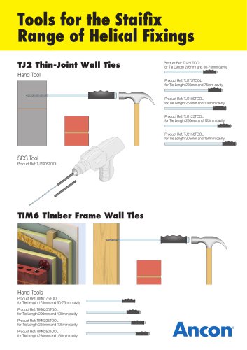 2019 Tools for the Staifix Range of Helical Fixings