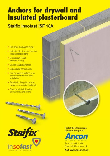 Staifix Insofast ISF 18A Insulated Plasterboard Fixing