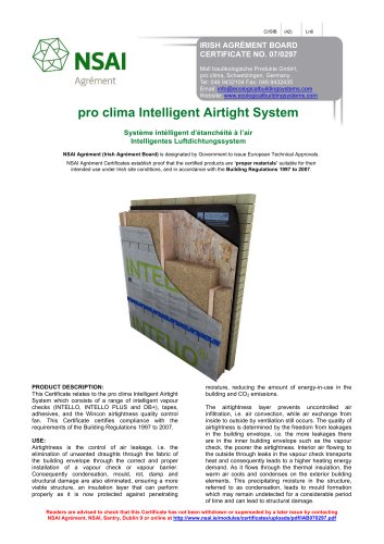 pro clima Intelligent Airtight System