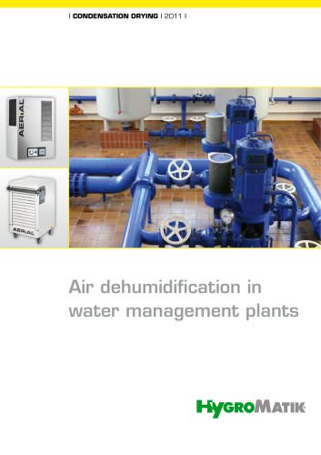 Air dehumidification in water management plants